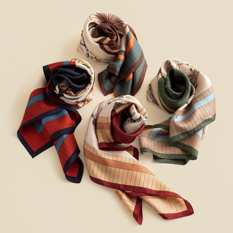 自転車柄スカーフ