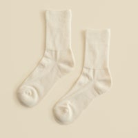 オーガニックコットンふわふわパイルソックス＜オフホワイト＞　日本製