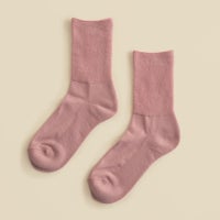 オーガニックコットンふわふわパイルソックス＜さくらピンク＞　日本製
