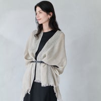  リネン100%ストールのナチュラル