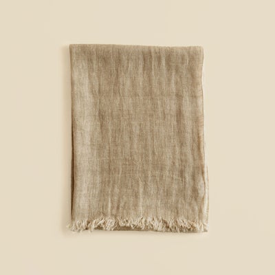  リネン100%ストールのナチュラル