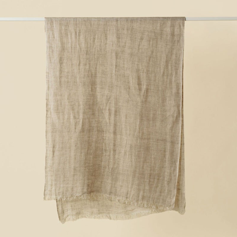  リネン100%ストールのナチュラル