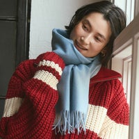 カシミヤ100%無地マフラー