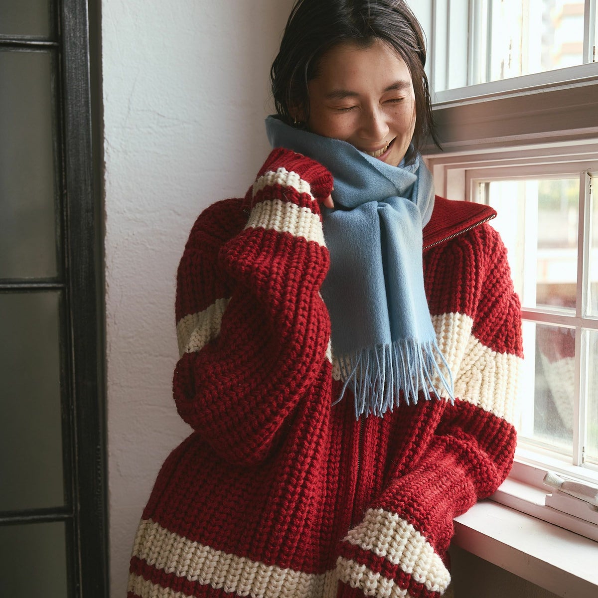 カシミヤ100%無地マフラー