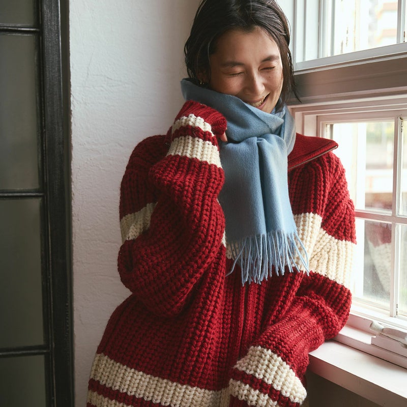 カシミヤ100%無地マフラー