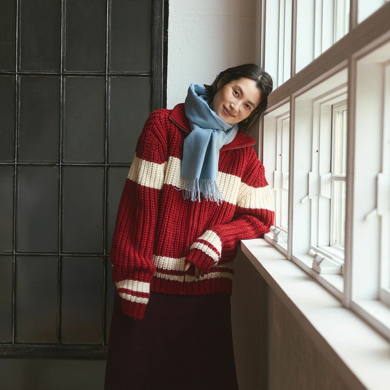 カシミヤ100%無地マフラー