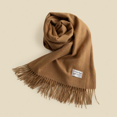 カシミヤ100%メランジストール＜カラシ＞