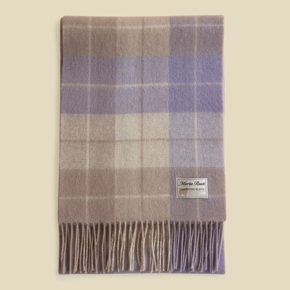 カシミヤブレンドチェックリバーシブルマフラー