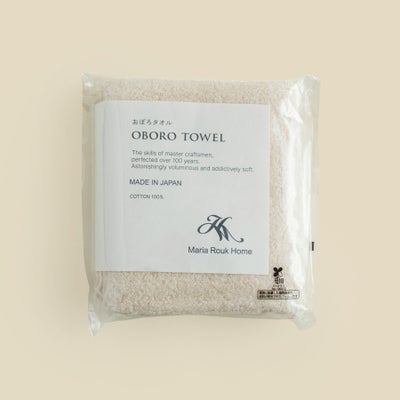 おぼろ100年の極 フェイスタオル ＜アイボリー＞日本製