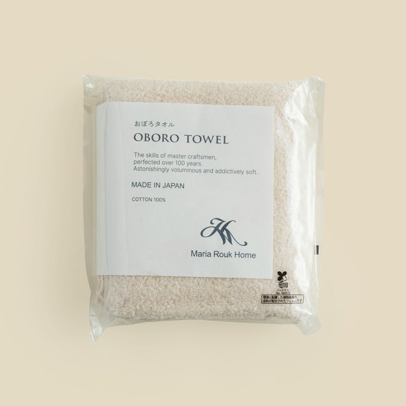 おぼろ100年の極 フェイスタオル ＜アイボリー＞日本製