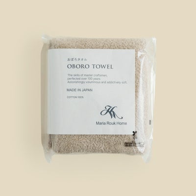 おぼろ100年の極 フェイスタオル ＜ベージュ＞日本製