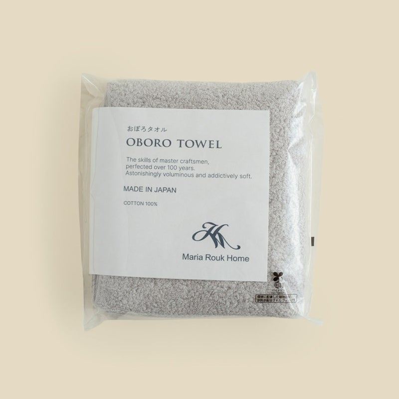  おぼろ100年の極 フェイスタオル ＜グレー＞日本製