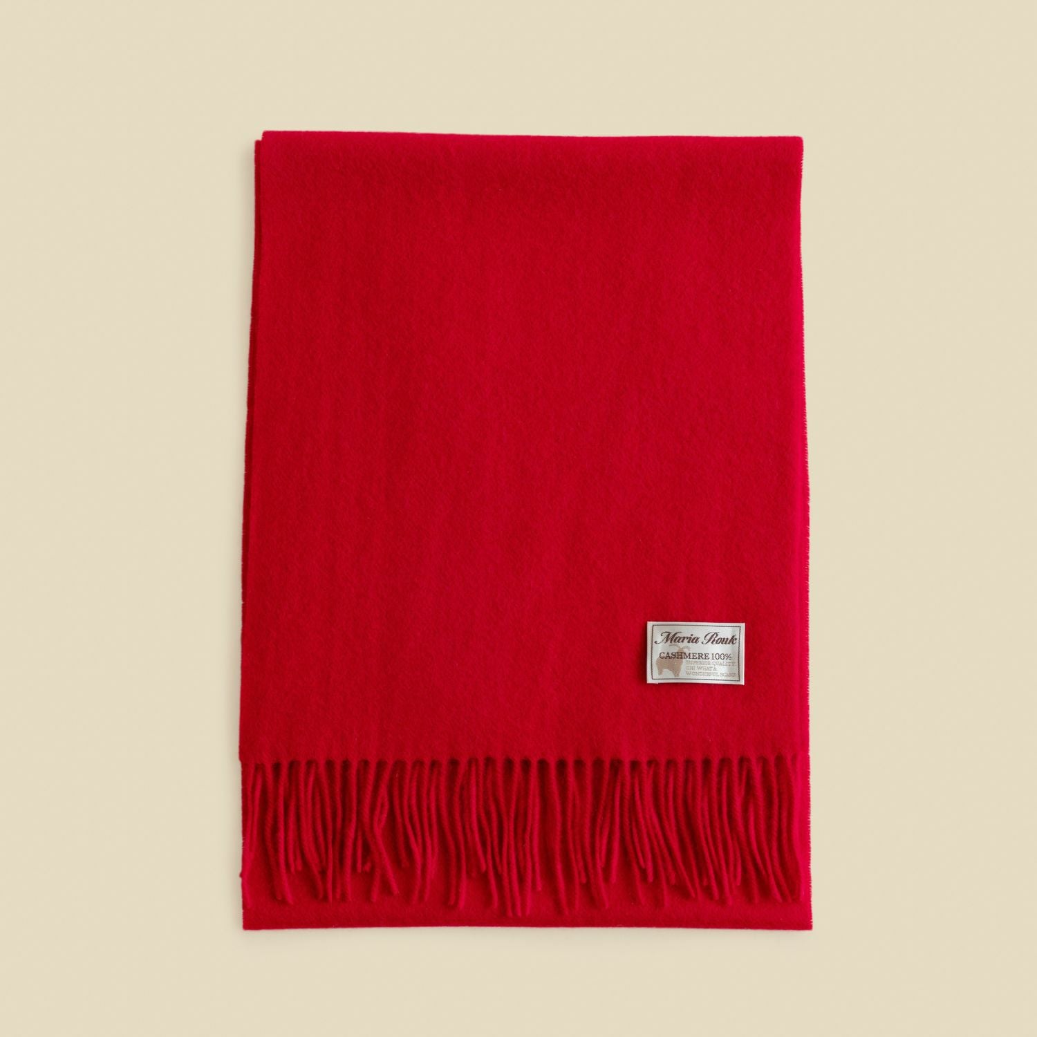 GALERIE VIE カシミヤ100% マフラー　レッド　新品✨ 長寿祝いギフトセット】カシミヤ100%無地マフラー＜レッド＞ | Maria