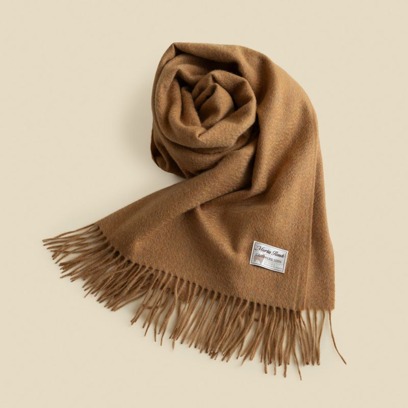 【長寿祝いギフトセット】カシミヤ100%メランジストール＜カラシ＞