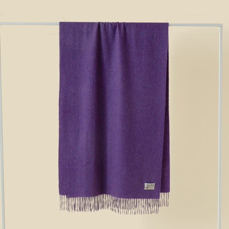 【長寿祝いギフトセット】カシミヤ100%メランジストール＜パープル＞