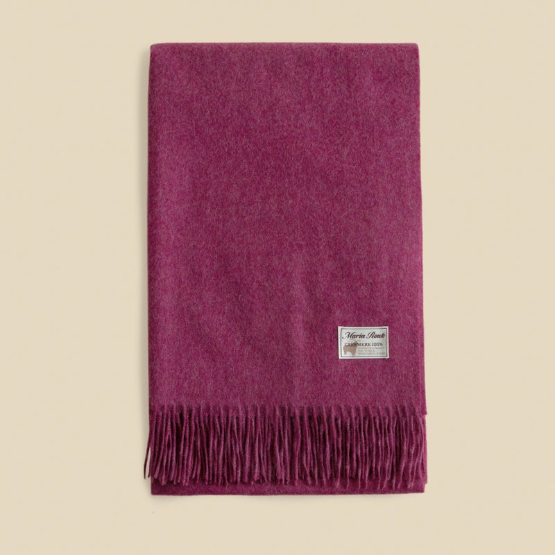 【長寿祝いギフトセット】カシミヤ100%メランジストール＜ワイン＞