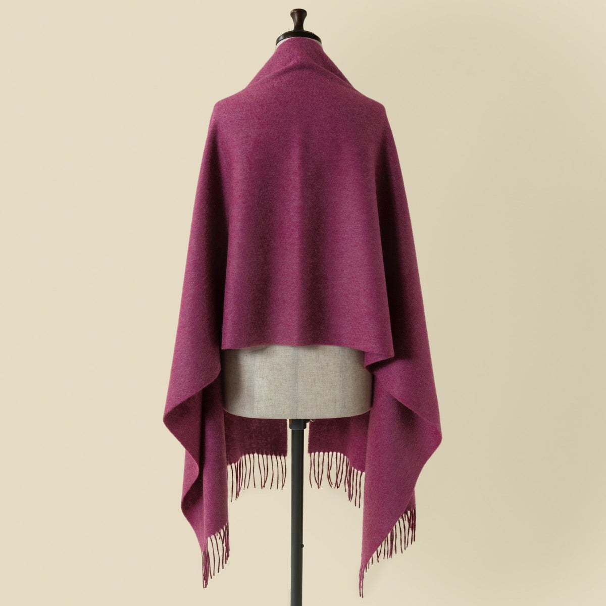 【長寿祝いギフトセット】カシミヤ100%メランジストール＜ワイン＞