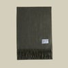  カシミヤ100%無地マフラー＜グレイカーキ＞