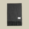 【長寿祝いギフトセット】カシミヤ100%無地マフラー＜チャコール＞