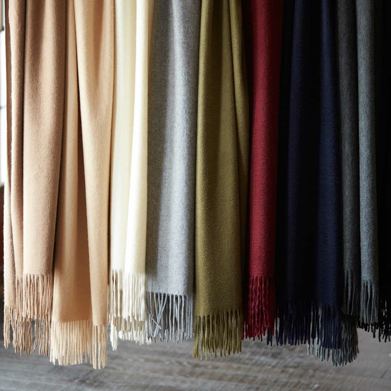 【長寿祝いギフトセット】カシミヤ100%無地マフラー