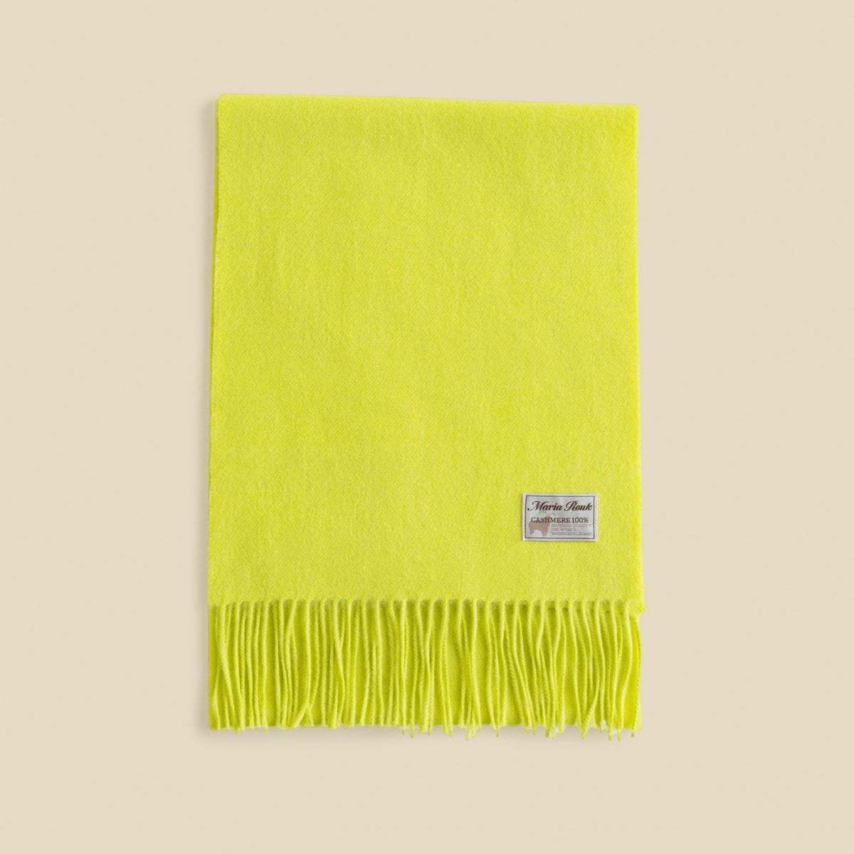 【長寿祝いギフトセット】カシミヤ100%無地マフラー＜イエロー＞