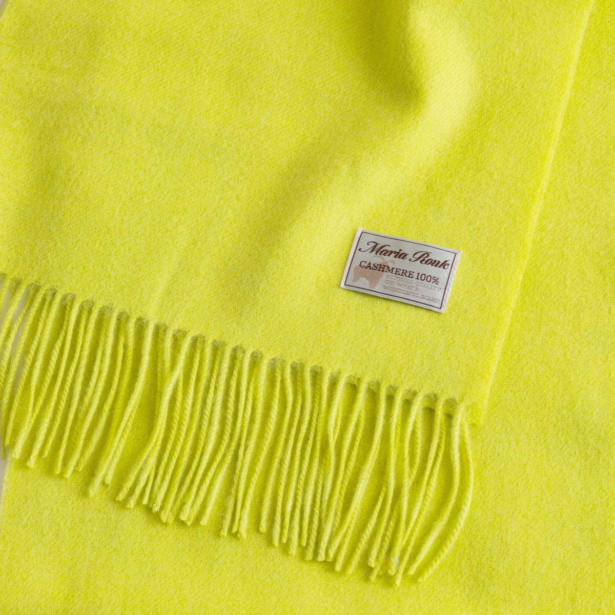 【長寿祝いギフトセット】カシミヤ100%無地マフラー＜イエロー＞