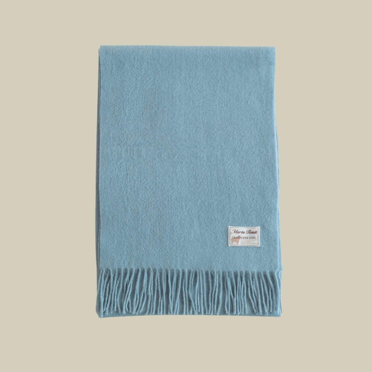 【長寿祝いギフトセット】カシミヤ100%無地マフラー＜ライトブルー＞