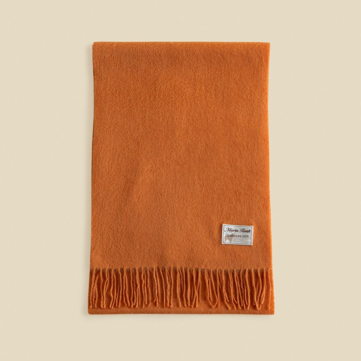 【長寿祝いギフトセット】カシミヤ100%無地マフラー＜オレンジ＞