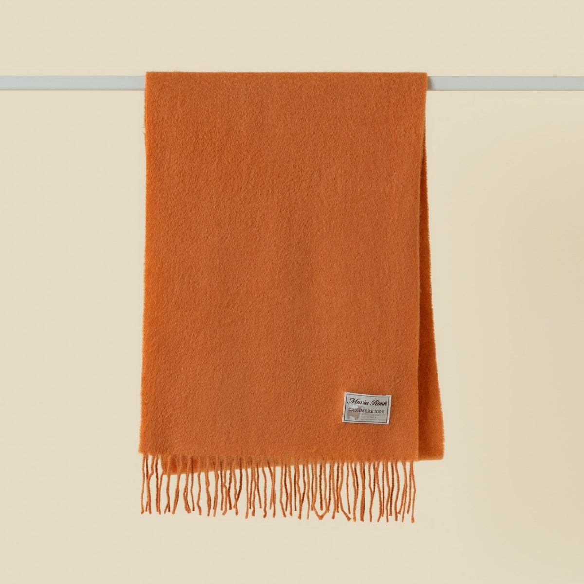 【長寿祝いギフトセット】カシミヤ100%無地マフラー＜オレンジ＞
