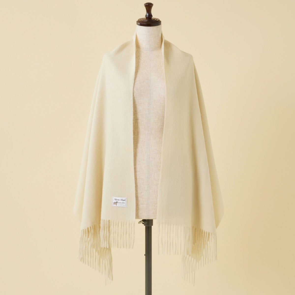 【長寿祝いギフトセット】カシミヤ100%無地ストール＜オフホワイト＞