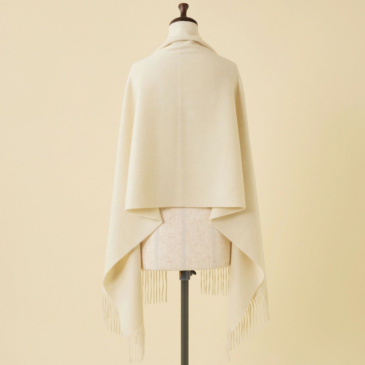 【長寿祝いギフトセット】カシミヤ100%無地ストール＜オフホワイト＞