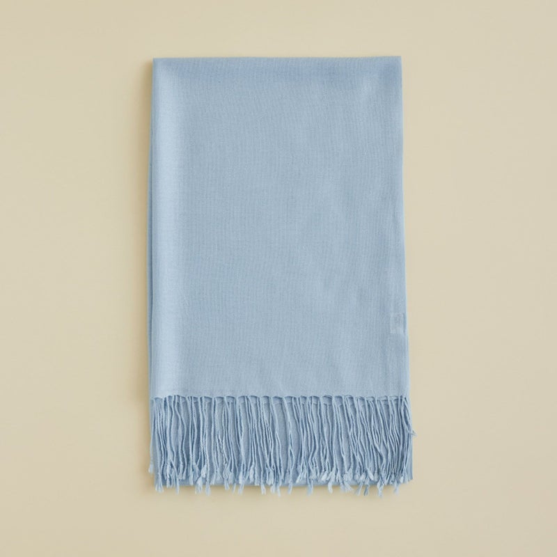  シルクカシミヤストール＜ブルー＞