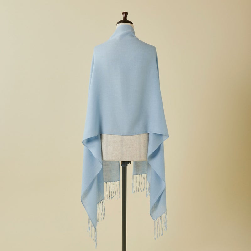  シルクカシミヤストール＜ブルー＞