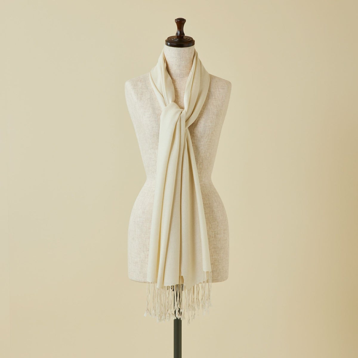 シルクカシミヤストール＜ホワイト＞