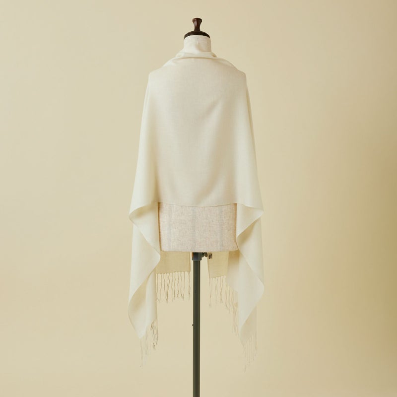 シルクカシミヤストール＜ホワイト＞
