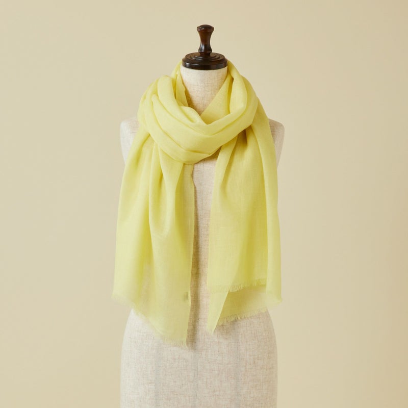 カシミヤリネンストール＜レモン＞