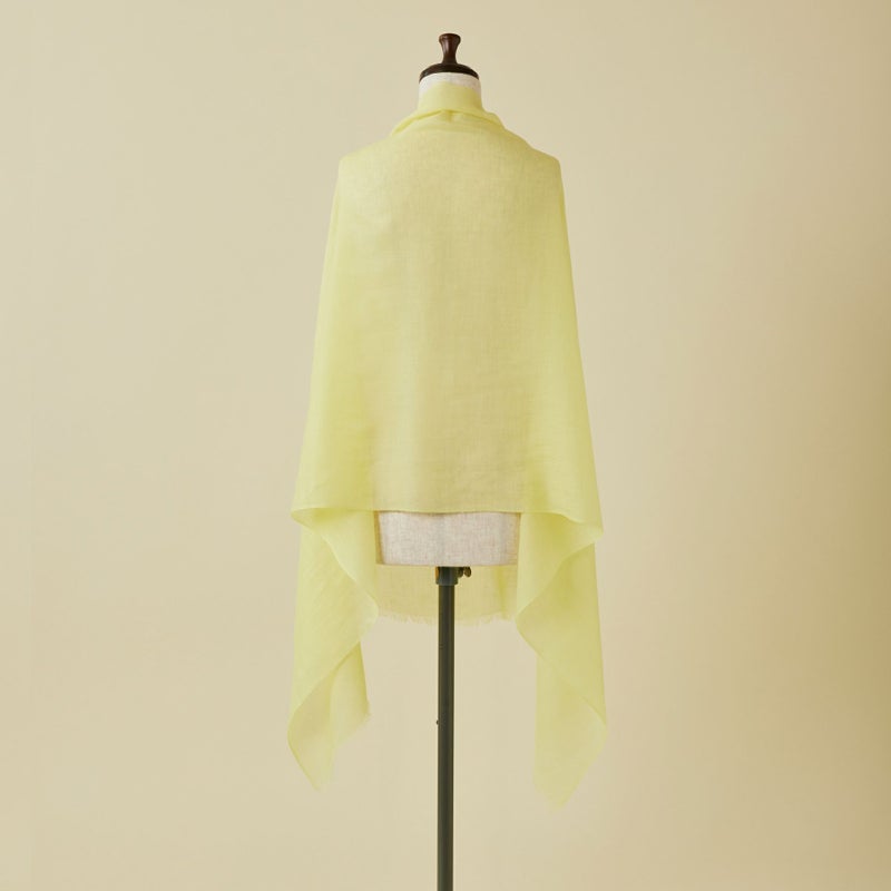カシミヤリネンストール＜レモン＞