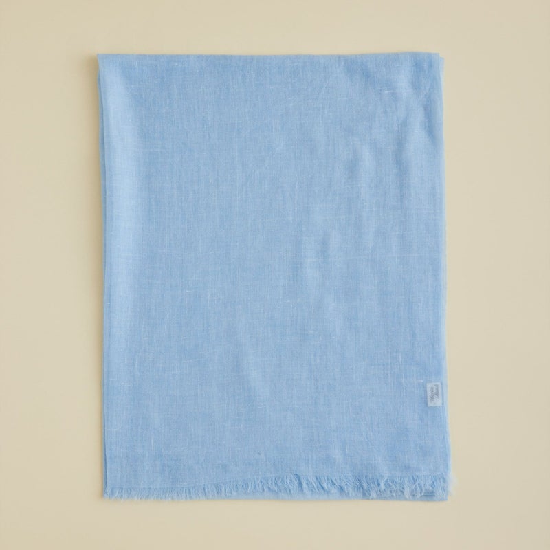 カシミヤリネンストール＜ブルー＞