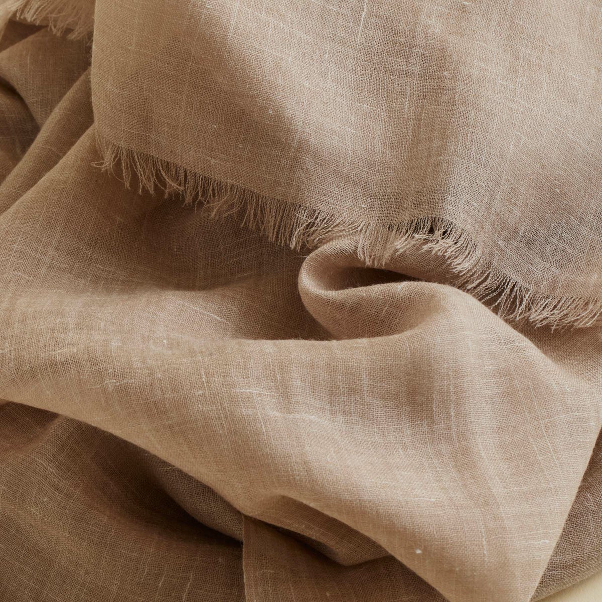 カシミヤリネンストール＜モカ＞