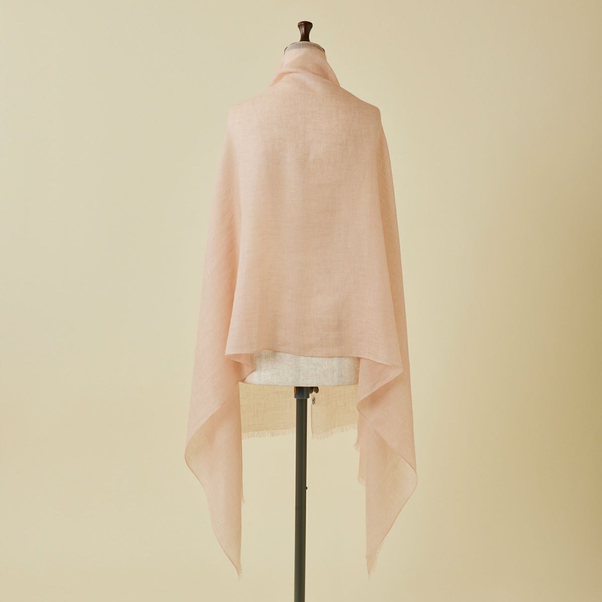 カシミヤリネンストール＜ピンクベージュ＞