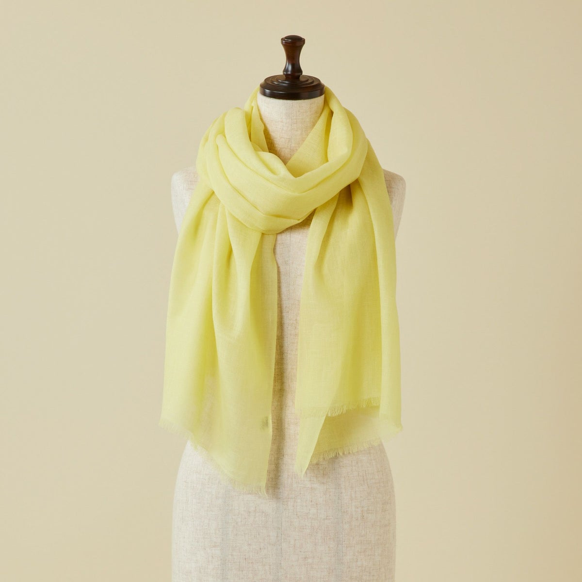 【長寿祝いギフトセット】カシミヤリネンストール＜レモン＞
