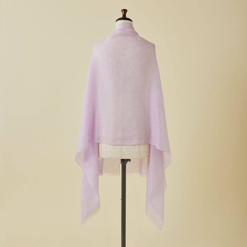 【長寿祝いギフトセット】カシミヤリネンストール＜パープル＞