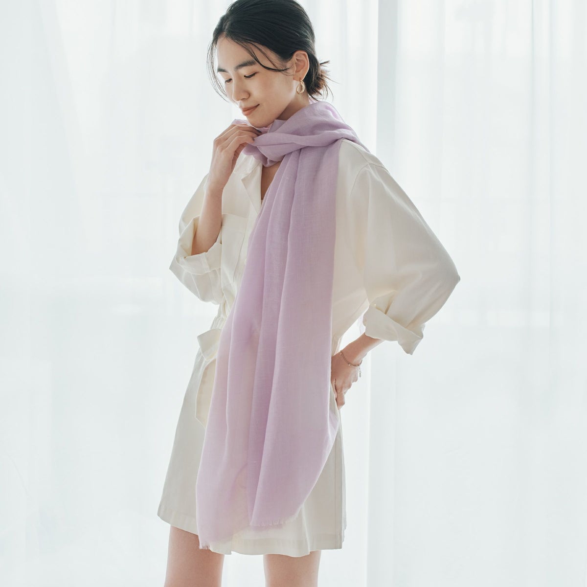 長寿祝いギフトセット】カシミヤリネンストール