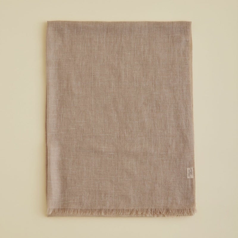 長寿祝いギフトセット】カシミヤリネンストール＜モカ＞