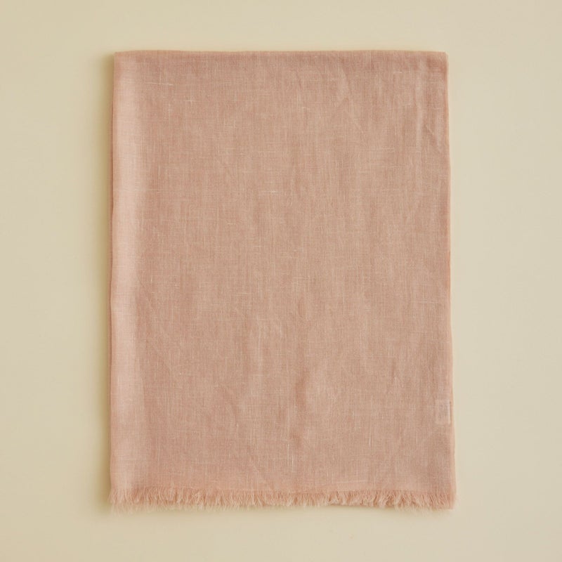 【長寿祝いギフトセット】カシミヤリネンストール＜ピンクベージュ＞