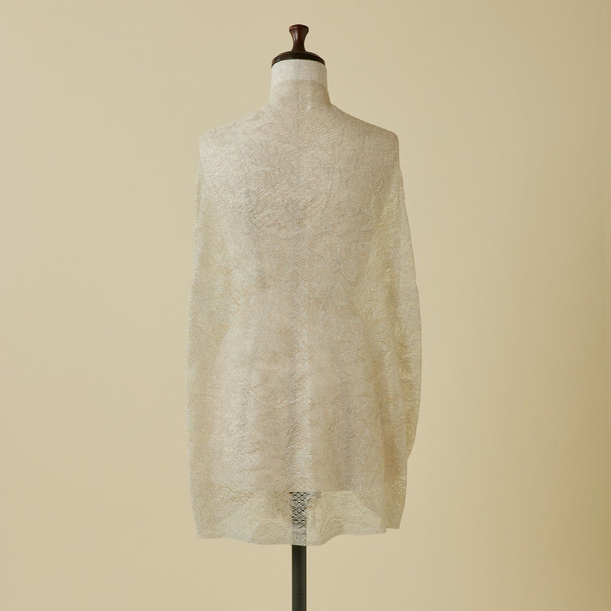  フラワーラメレースストール＜ベージュ＞