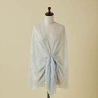 フラワーラメレースストール＜シルバー＞