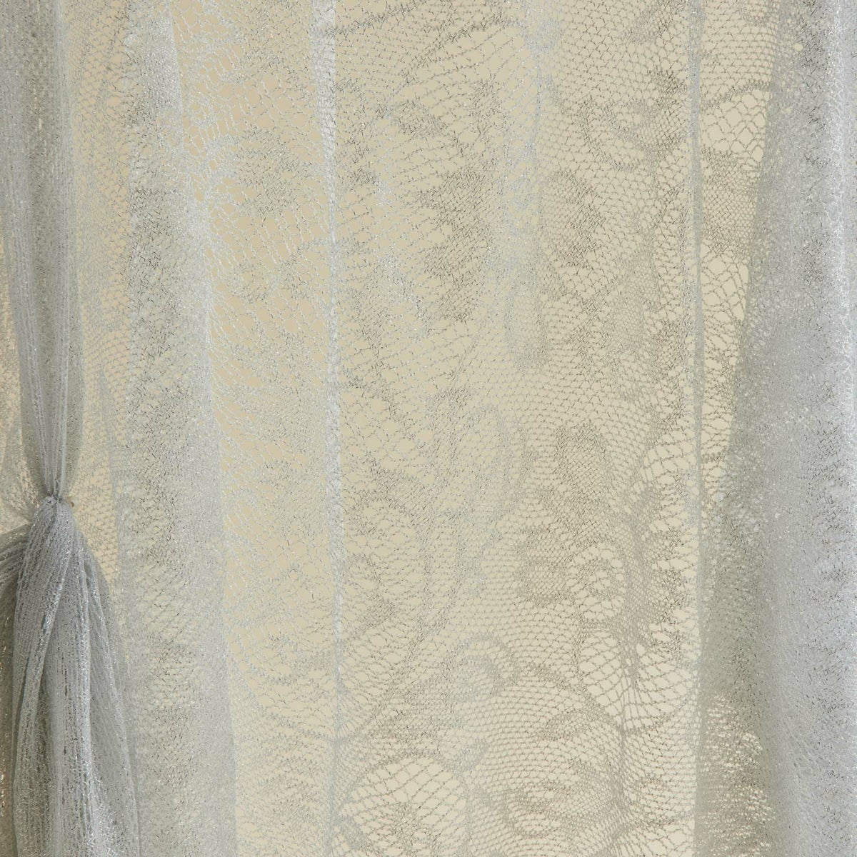 フラワーラメレースストール＜シルバー＞