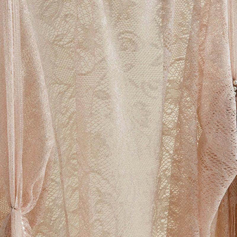 フラワーラメレースストール＜ピンク＞