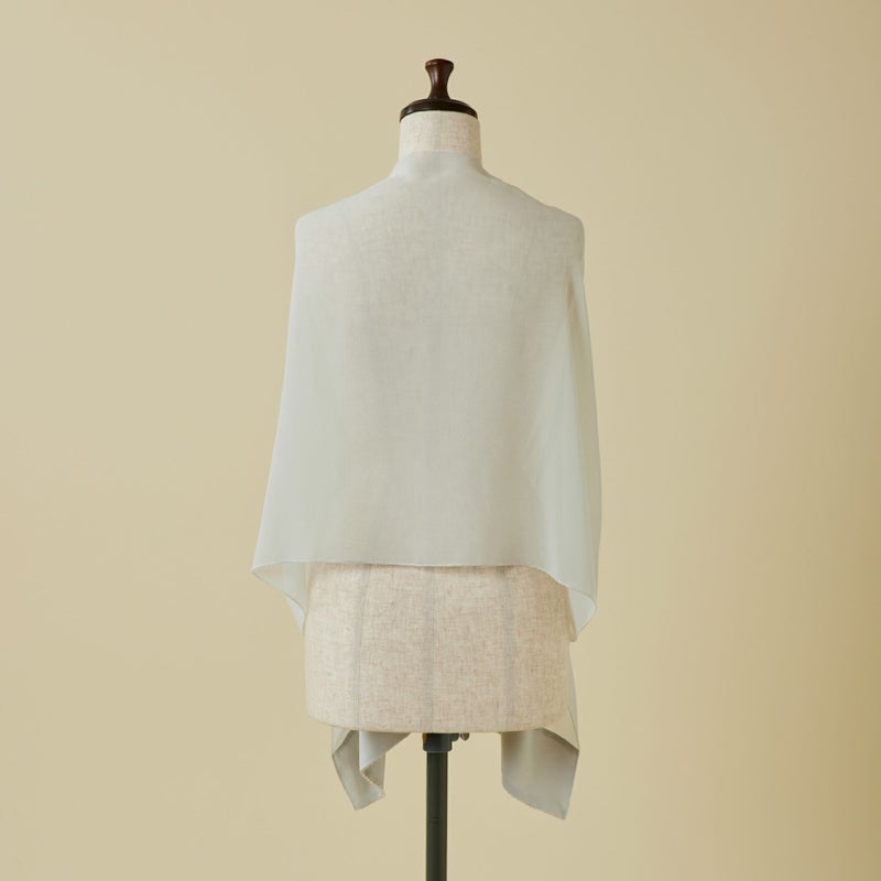 ビーズ付きシフォンストール＜シルバー＞